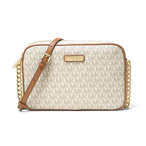 michael kors signature vanilla|Michael Kors vanilla crossbody bag.